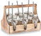 Avilia Set Plateau en Bois avec 6 Bouteilles en Verre pour Pique-Nique et piscines 29 x 22,5 x 22,1 cm, Marron