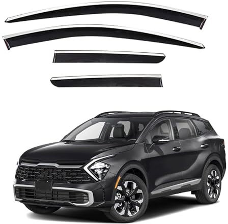 BICUP Windabweiser für Kia Sportage LWB MK5-NQ5 2023 2024, Windabweiser Regenabweiser, Auto Seitenfenster Visier Abweiser Auto Zubehör, 4 Stück
