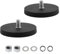 2 Stück Neodym Magnete Gummiert, Ø 88mm Gummi Runde Magnete, Flachgreifer Magnet, Scheibe Topfmagnet Mit M8 Außengewinde, 55kgs Tragkraft, für Lichtleisten, Gummi Runde Magnete mit Gewinde