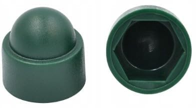 LogistSystem Sechskant Schutzkappen für Schrauben M8 für Schlüssel 13 - Abdeckkappen für Schrauben Grün aus Kunststoff PE - Langlebige Abdeckkappen für Muttern & Schraubenkopf Blindstopfen Endkappen