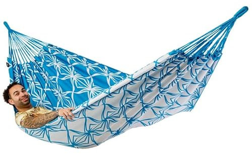 The Relax Company - Hängematte Stars of Heaven - Blau, Weiß - 400x180 cm - Belastbarkeit 200kg