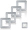 Light Switch Cover Plates, 4Pcs Silver 3.38 Inch Self Adhesive Light Switch Surround Square Shape Acrylic Single Light Switch Covers Simple Wall Socket Stickers for Home Decoration