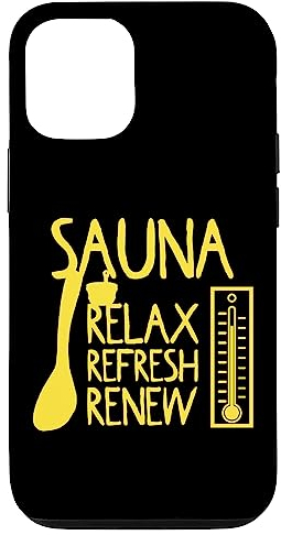 Hülle für iPhone 15 Pro Sauna Relax Refresh Renew Saunameister