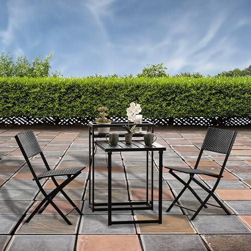 Seconique Foldaway 1+2 Garden Set in Black