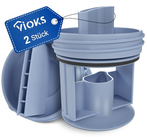 VIOKS 2x Flusensieb Waschmaschine Ersatz für Bosch Siеmens Flusensieb 00647920 00602008 00605010 Fusselsieb - Pumpendeckel für Ablaufpumpe Askoll Trockner Waschmaschine VarioPerfect iQ500 iQ700 uvm