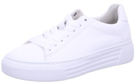Gabor Damen Low-Top Sneaker, Frauen Halbschuhe,Leichte Mehrweite (G),dad Shoes,straßenschuhe,Strassenschuhe,Sportschuhe,Weiss,37.5 EU / 4.5 UK