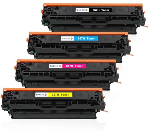 BAISINE 067 067H Toner Kompatibel mit Canon 067H CRG-067H Toner für Canon i-SENSYS MF657Cdw MF655Cdw MF651Cw LBP633Cdw LBP632Cdw LBP631Cw MF653Cdw MF654Cdw MF656Cdw (4 Pack, Schwarz Cyan Gelb Magenta)