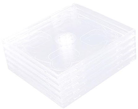 PRETYZOOM Confezione Da 5 Custodie Per Cd in Plastica Custodia Per Doppio Cd Per Organizer Box