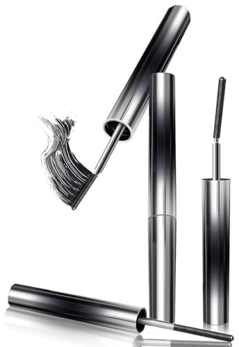 2Pcs Mascara,Iron Strong Mascara,3D Curling Eyelash IronMascara,Long-Lasting Volume MascaraWaterproof,Smudge-Proof (Black)