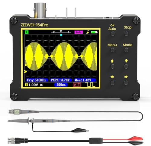 Surluoen Osciloscopio Digital Portátil Generador de Funciones Incorporado, Frecuencia de Muestreo de 40 /S, de Banda de 18 MHz, Admite PWM, Persistencia