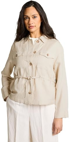 TOM TAILOR Damen Blazer-Jacke mit Leinen