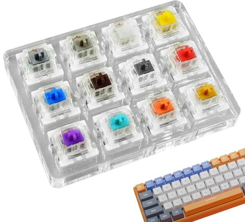 Jinyilwn Mechanical Sampler Plate - Key Switch Tactile Checker, Accurate Axis Demo Kit | Use Multi-Position Test Tool Hobby Builder Repair Bench Display for Office Keyboard Users