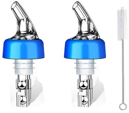 Xuduvay 2 Becs Verseurs à Liquide Dosés 30ml avec 2 Bouchons Anti-Poussière – Outil de Bar Professionnel pour Vin, Cocktails et Spiritueux – Verseur Précis pour Bouteilles (3cl-2 pièces)