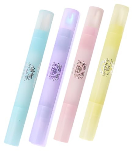 AEKZOX Nagellackentferner Stift 4er Set Nagellack Korrekturstift mit 9 Ersatzspitzen für Präzise Maniküre Nagelstift zum Korrigieren von Lackierfehlern