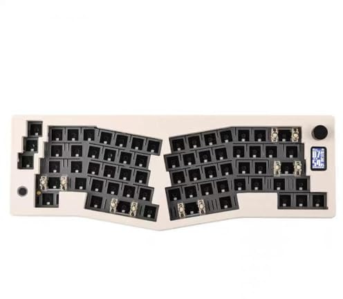 eRgDFS ABM066 Barebone-Kit, Alice-Layout, über programmierbare Hot-Swap-fähige 2,4-GHz-Typ-C-Konnektivität, kompatibel mit Win(Milk Coffee Color)
