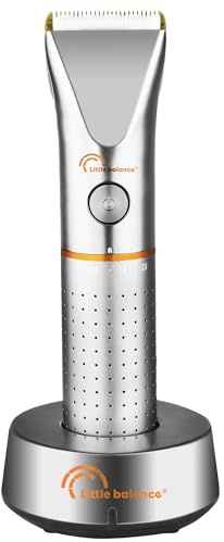 LITTLE BALANCE 8898 Power Titanium, Haarschneider für Herren, Laufzeit 1,50 Stunden, Verwendung mit oder ohne Kabel, USB-Aufladung, abnehmbare Klingen, 4 Schnittführungen + Einstellrad mit 5