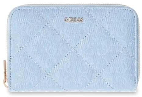 GUESS Geldbörse Libby SLG Zip Around Wallet Aqua hellblau