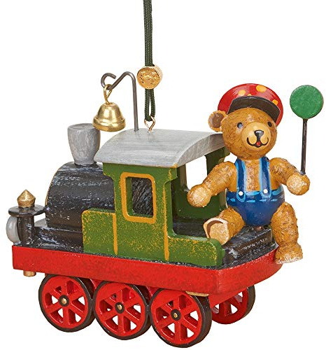 Christbaumschmuck Lok mit Teddy - 5cm