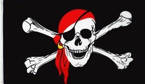 FRIP - Pirat mit Bandana Kopftuch Fahne Flagge Grösse 1,50x2,50m XXL