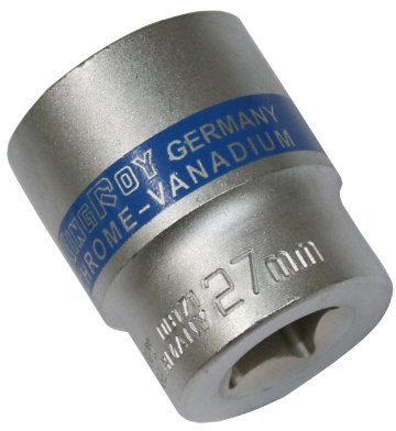 Aerzetix - Llave de vaso - Hexagonal 27 mm- 1/2” -CrV - C2199