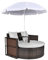 vidaXL Sonnenliege Poly Rattan Sonnenliege Gartenmöbel Sonneninsel Gartenliege