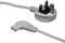White 10m Mains Power Cable/Lead by electrosmart® ~ 3 Pin Moulded UK Plug to Right Angled IEC C7 Figure 8