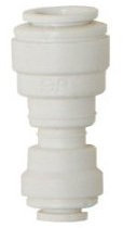 John Guest PP201208W - Raccordo di riduzione per tubo da 3/8 OD x 1/4 tubo OD in polipropilene, bianco