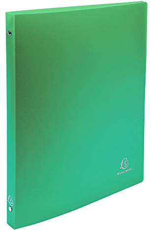 Exacompta 51193SE Ringbuch OPAK DIN A4 aus Kunststoff mit 4 Ringen 20 mm breit hellgrün ideal für Schule und Büro Ringhefter Ringordner Ringbuchordner