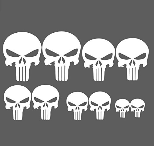 Totenschädel Aufkleber Set 10 Stück sticker Skull Aufkleber Buggy/Motorrad/Autoaufkleber Umweltzone
