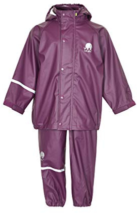 Celavi Mädchen Zweiteiliger Regenanzug In Vielen Farben Regenjacke, Dunkel Violett (Blackberry Wine 666), 120 EU