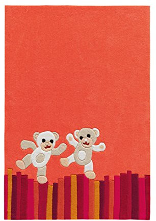 KADIMA DESIGN Moderner Designer Kinderteppich Joy 4117 Multi Teddy 110cm x 160cm