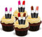 Lippenstift-Mix – 12 essbare Kuchendekorationen aus Premium-Waffel-Karten.