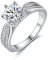 VIKI LYNN Damen Verlobungsring - 925 Sterling silber und Brilliant Rund zirkonia