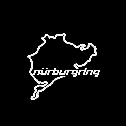 Nurburgring Fun Racing Track Road Creative Window Vinyl Stickers 14CM x 12.5CM