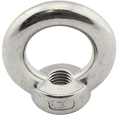 D2D | VPE: 2 Stück - Ringmuttern M16 gegossen und poliert ähnl. DIN 582 aus Edelstahl A2 V2A - Öse - Zurröse - Transportöse