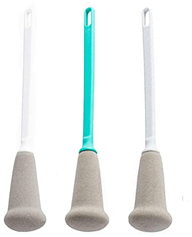 Kaxich 3pcs Cleaning Sponge Brush Bottle Foam Brush Scrubber Cleaner for Baby Bottle Narrow Neck Water Bottles Glasses Mugs Cups Teapot