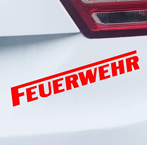 PrintAttack P058 | Auto Aufkleber Wunschfarbe Feuerwehr | langes F | Autoaufkleber | Sticker | verschiedene Größen