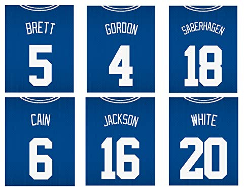 Kansas City Royals MLB Poster Set, Vintage Trikots, 20,3 x 25,4 cm, seidenmatt