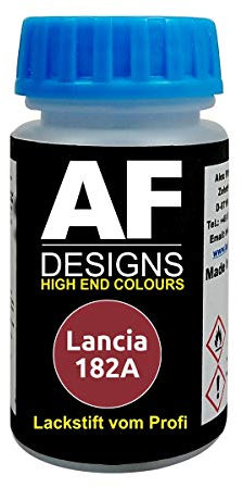 Alex Flittner Designs Lackstift für Lancia 182A Rosso Ribes Metallic schnelltrocknend Tupflack Autolack