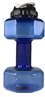 N / A Fitness Hanteln Trinkflasche Grosse Kapazität BPA Freie Sportflasche Auslaufsicher Hantel Trinkflaschen für Gym Laufen Crossfit - Blau, 2.2L
