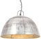vidaXL Hängelampe Vintage Industriestil Pendelleuchte Deckenlampe Pendellampe Industrielampe Deckenleuchte Hängeleuchte Lampe Leuchte 25W Silbern Rund 41cm E27