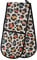 Moyyo Oven Glove Colored Leopard Print Double Oven Glove Heat Resistant Kitchen Oven Mitt with Soft Quilted Cotton Lining Filling Pot Holders for Basking Cooking Pizza Microwave