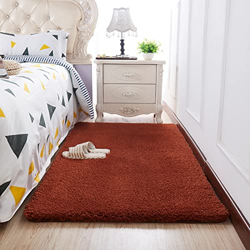 BAILR Hochflor Langflor Teppich 200x120cm, Anti-Rutsch und Leicht Zu Reinigen Teppich, Flauschig Weiche Nachahmung Wolle Teppiche, Wohnzimmerteppich Langflor, Rutschfester Teppich