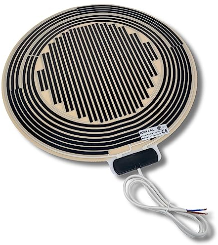 ALPER StopVapor Lamina antivaho espejo baño adhesivo espejo redondo 40cm Placa Resistencia antivaho Calefactor espejo 25W 230V