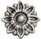 UHRIG Kleine Blüte Ø 56mm, massiver Stahl, Zierblume aus Gusseisen, Eisen-Kunst Ornament für Schmiedeeisen Geländer, Fenstergitter, Zaun uvm.