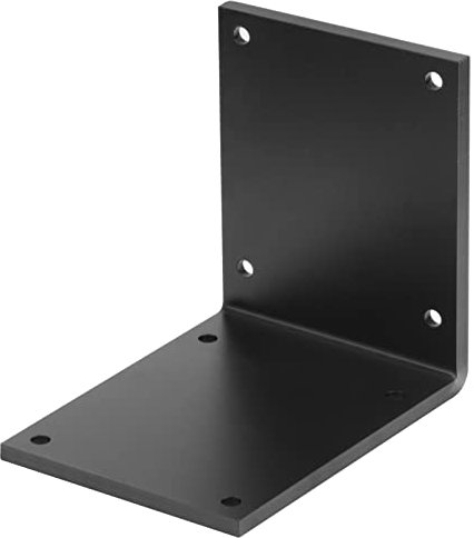 eoere 2 staffe angolari in acciaio resistente da 20,3 cm, L, supporto da tavolo a 90 gradi, supporto per caminetto, staffe fai da te a L per legno, spessore 5,8 mm, carico massimo 299,4 kg