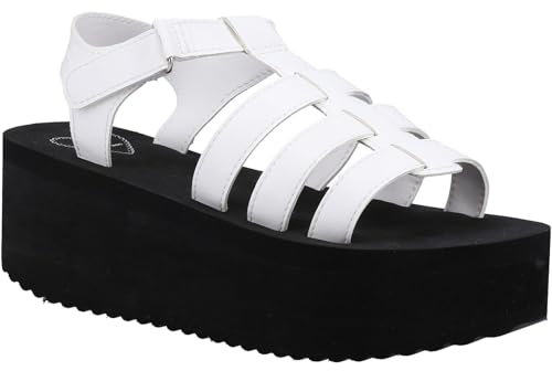 Rocket Dog Helio Terrence Polyurethane Women's White Wedges - UK 8
