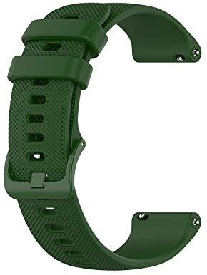 Eono Silikon Uhrenarmband Ersatzarmband, 18mm Silikon Armband Uhrenarmbänder mit Schnellverschluss für Herren Damen 18mm 20mm 22mm, Armeegrün
