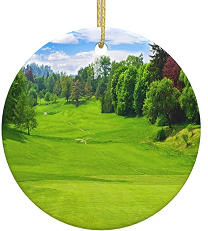 Vancouver Golfplatz, runde Weihnachtsdekoration, zum Aufhängen, für Weihnachtsbaum, festliche Jahreszeit, Urlaub, Party-Dekoration