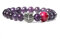 Manfnee Hibou Bracelet Pierre Naturelle Améthyste Chouette Cadeau Bijoux Femme Homme Yoga Elastique